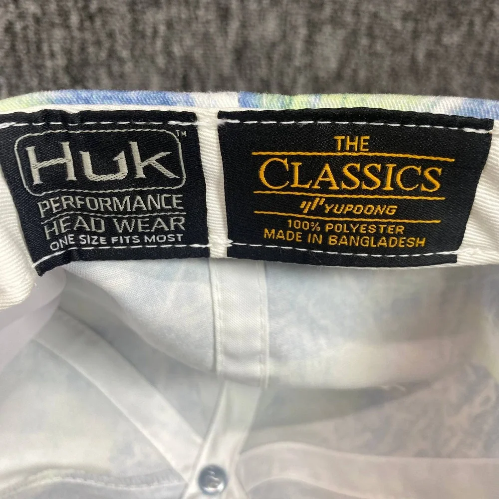 Huk Performance Fishing Hat Cap Tie Dye Blue Green Yupoong Classics Adjustable